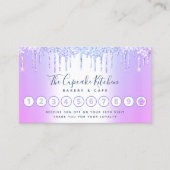 Loyaliteit Cupcake Bakkerij Chef Paarse Glitter Dr Visitekaartje (Voorkant)