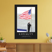 Loyaliteit: Inspirerend prijsopgave Canvas Afdruk (Insitu (Woonkamer))