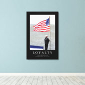 Loyaliteit: Inspirerend prijsopgave Canvas Afdruk (Insitu (Houten vloer))