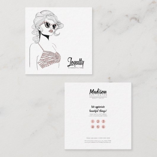 Loyaliteit is een mooi ding Roos Gold ID554 Klantenkaartje (Voorkant / Achterkant)