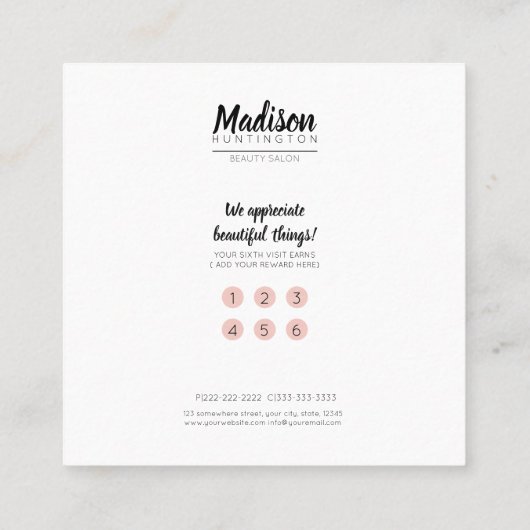 Loyaliteit is een mooi ding Roos Gold ID554 Klantenkaartje (Achterkant)