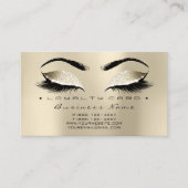 Loyaliteit Kaart 6 Beauty Salon Lash Gold Champaig Klantenkaartje (Voorkant)