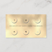 Loyaliteit Kaart 6 Beauty Salon Lash Gold Champaig Klantenkaartje (Achterkant)