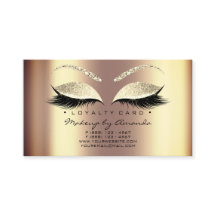 Loyaliteit Kaart 6 Beauty Salon Lash Sepia Honey G