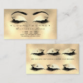 Loyaliteit Kaart 6 Beauty Salon Lashes Gold SPA Wa Klantenkaartje (Voorkant / Achterkant)