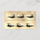 Loyaliteit Kaart 6 Beauty Salon Lashes Gold SPA Wa Klantenkaartje (Achterkant)