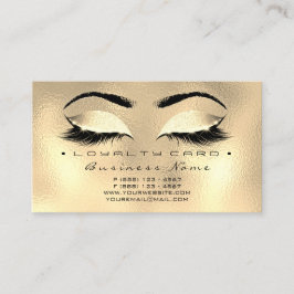 Loyaliteit Kaart 6 Beauty Salon Lashes Gold SPA Wa Klantenkaartje