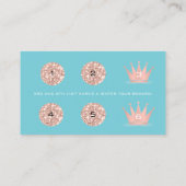 Loyaliteit Kaart 6 Punch Make-up Artiest Crown Blu Klantenkaartje (Achterkant)