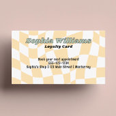 Loyaliteit Kaart Retro Geel Controles Zakelijke Ko Klantenkaartje