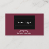 Loyaliteit Kaart, Retro professionele bordeaux roo Klantenkaartje (Achterkant)