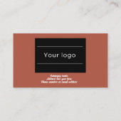 Loyaliteit Kaart, Retro professionele terracotta b Klantenkaartje (Achterkant)