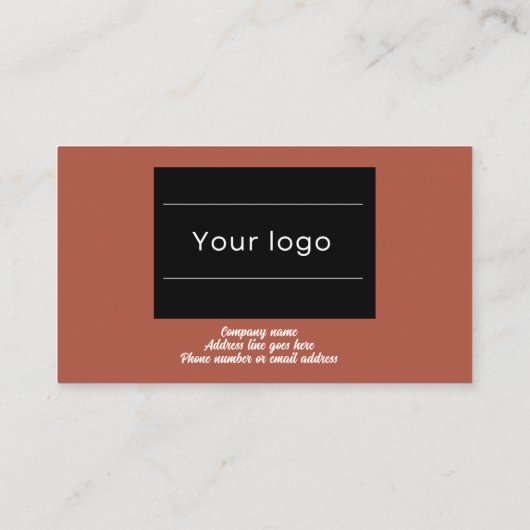 Loyaliteit Kaart, Retro professionele terracotta b Klantenkaartje (Achterkant)