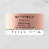 Loyaliteit Kaart Roos goud Glitter Handgeschreven Visitekaartje (Achterkant)