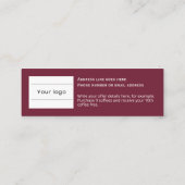 Loyaliteit Kaart, Schoon en eenvoudig, bordeaux ro Klantenkaartje (Achterkant)