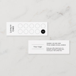 Loyaliteit Kaart, schoon en eenvoudig, professione Klantenkaartje