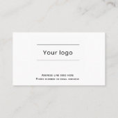 Loyaliteit Kaart, schoon en eenvoudig, professione Klantenkaartje (Achterkant)