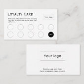 Loyaliteit Kaart, schoon en eenvoudig, professione Klantenkaartje (Voorkant / Achterkant)