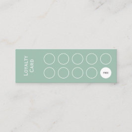 Loyaliteit Kaart, Schoon en eenvoudig, salie groen Klantenkaartje