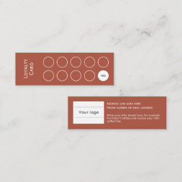 Loyaliteit Kaart, Schoon en eenvoudig, terracotta  Klantenkaartje