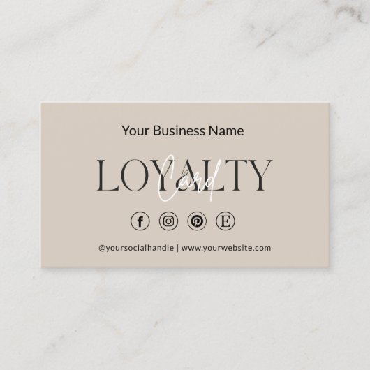 Loyaliteit Kaart Sjabloon, Boho Customer Loyalty K (Voorkant)