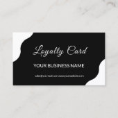 Loyaliteit Kaart Sjabloon, zwart en wit Klantenkaartje (Voorkant)