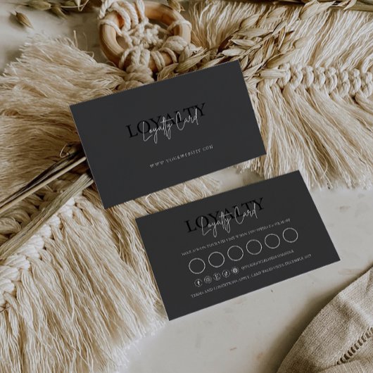 Loyaliteit Kaart Sjabloon, zwart en wit Klantenkaartje