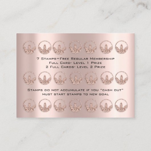 Loyaliteit Kaart Voeding Gezondheid Kruiden Roos 2 Klantenkaartje (Achterkant)