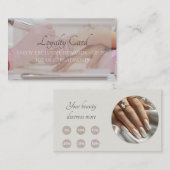 Loyaliteit Kaart voor Nail Salon – Tot 30% korting Visitekaartje (Voorkant / Achterkant)