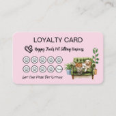 Loyaliteit Kaart voor Pet Sitters en Dog Walkers Klantenkaartje (Voorkant)