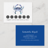 Loyaliteit Kaarten voor Business Blue Crab (Voorkant / Achterkant)