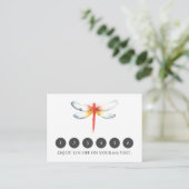 Loyaliteit Kaarten voor Business Red Dragonfly (Staand voorkant)