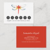 Loyaliteit Kaarten voor Business Red Dragonfly (Voorkant / Achterkant)