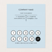 Loyaliteit Modern Minimalistisch Lichtgrijs Visitekaartje (Binnenkant ongevouwen)