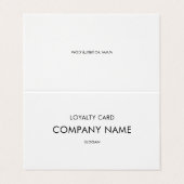 Loyaliteit Modern minimalistisch zwart-wit Visitekaartje (Buitenkant ongevouwen)