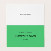 Loyaliteit Moderne Minimalistische Smaragd Visitekaartje (Buitenkant ongevouwen)