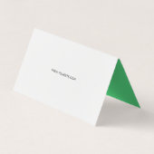 Loyaliteit Moderne Minimalistische Smaragd Visitekaartje (Achterkant)