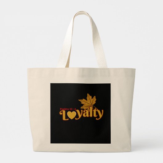 Loyaliteit (Psalm 33:4) ToteBag Grote Tote Bag (Achterkant)