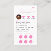 Loyaliteit QR-code voor kleine bedrijven Girly Visitekaartje (Achterkant)