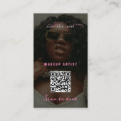 Loyaliteit QR-code voor kleine bedrijven Girly Visitekaartje (Voorkant)
