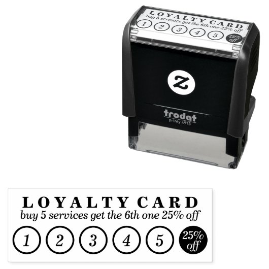 Loyaliteit stempel cirkel nummers korting (In situ)