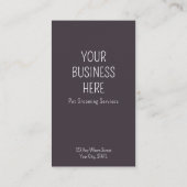 Loyaliteit van ballonhond bij huisdier visitekaartje (Achterkant)