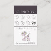 Loyaliteit van ballonhond bij huisdier visitekaartje (Voorkant)