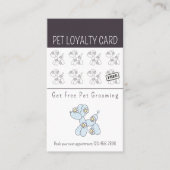 Loyaliteit van ballonhond bij huisdier visitekaartje (Voorkant)