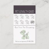 Loyaliteit van ballonhond bij huisdier visitekaartje (Voorkant)