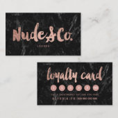 Loyaliteit van het logo nam gouden typografie klantenkaartje (Voorkant / Achterkant)