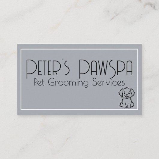 Loyaliteit van hondenpoten bij het verzorgen van h visitekaartje (Achterkant)