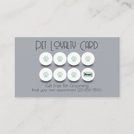 Loyaliteit van hondenpoten bij het verzorgen van h visitekaartje (Voorkant)