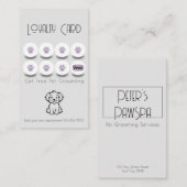 Loyaliteit van hondenpoten bij het verzorgen van h visitekaartje (Voorkant / Achterkant)