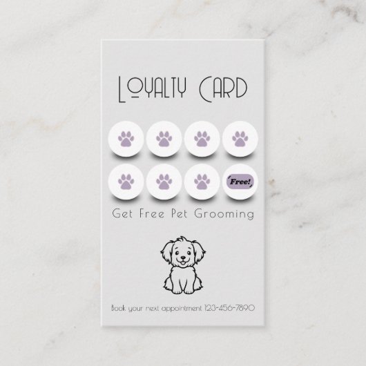 Loyaliteit van hondenpoten bij het verzorgen van h visitekaartje (Voorkant)