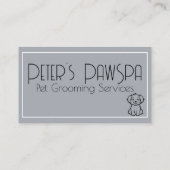 Loyaliteit van hondenpoten bij het verzorgen van h visitekaartje (Achterkant)